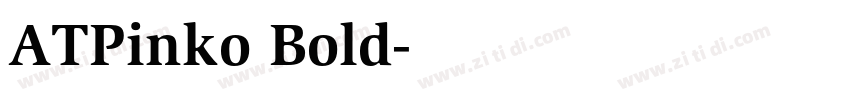 ATPinko Bold字体转换